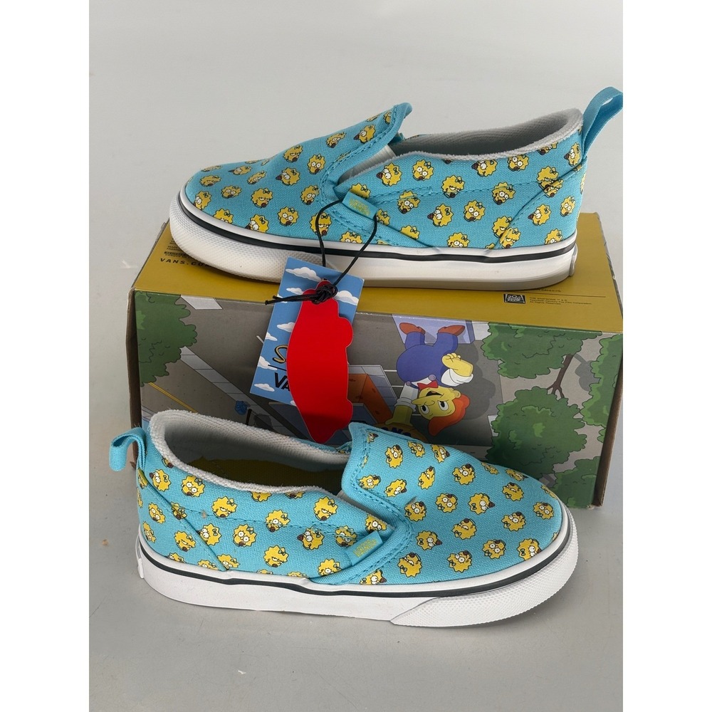 New Vans The Simpsons Slip On Shoes Sneakers Maggie Blue Toddler Size 9.5 Unisex